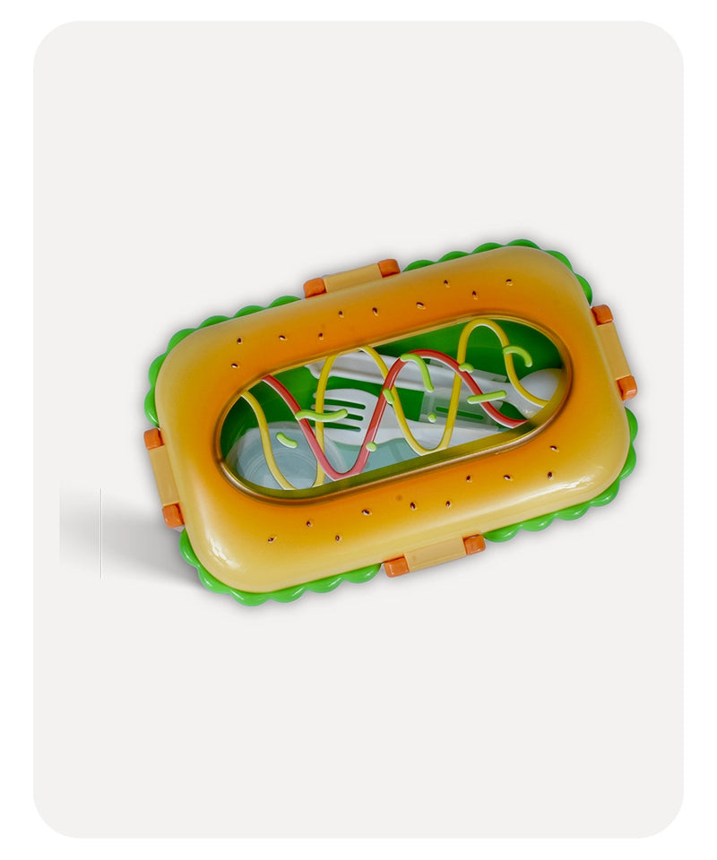 Burger Lunch Box - Orange