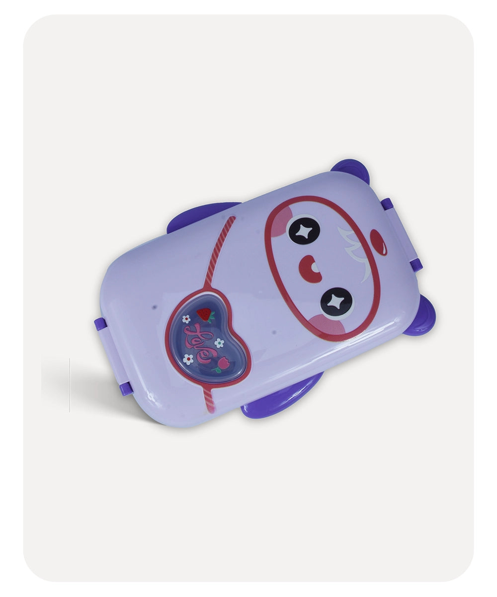 Cartoon Panda Lunch Box - Blue Purple