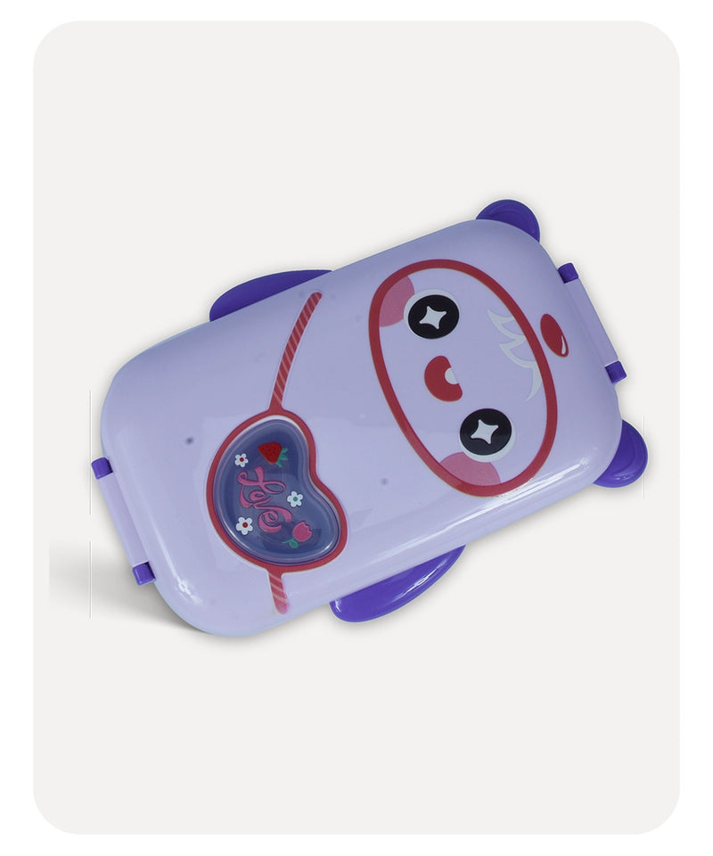 Cartoon Panda Lunch Box - Blue Purple