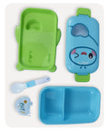 Cartoon Panda Lunch Box - Sky Blue Green