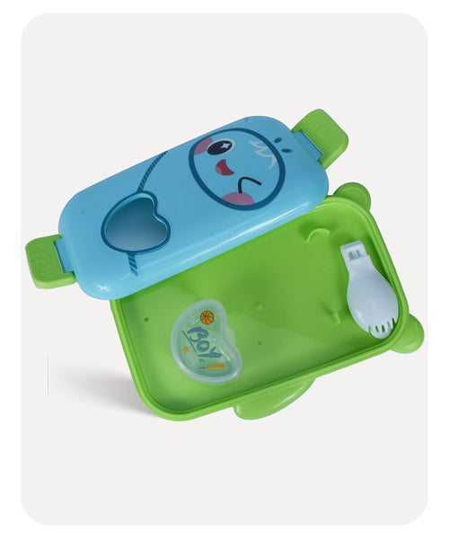 Cartoon Panda Lunch Box - Sky Blue Green