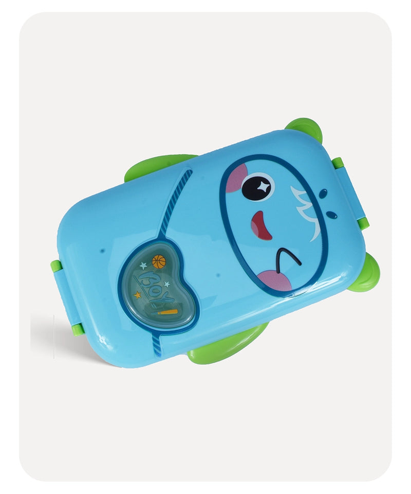 Cartoon Panda Lunch Box - Sky Blue Green