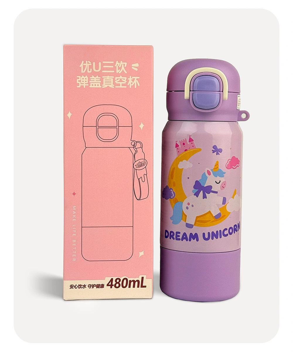Dream Unicorn Vacuum Bottle - Purple - 480ml
