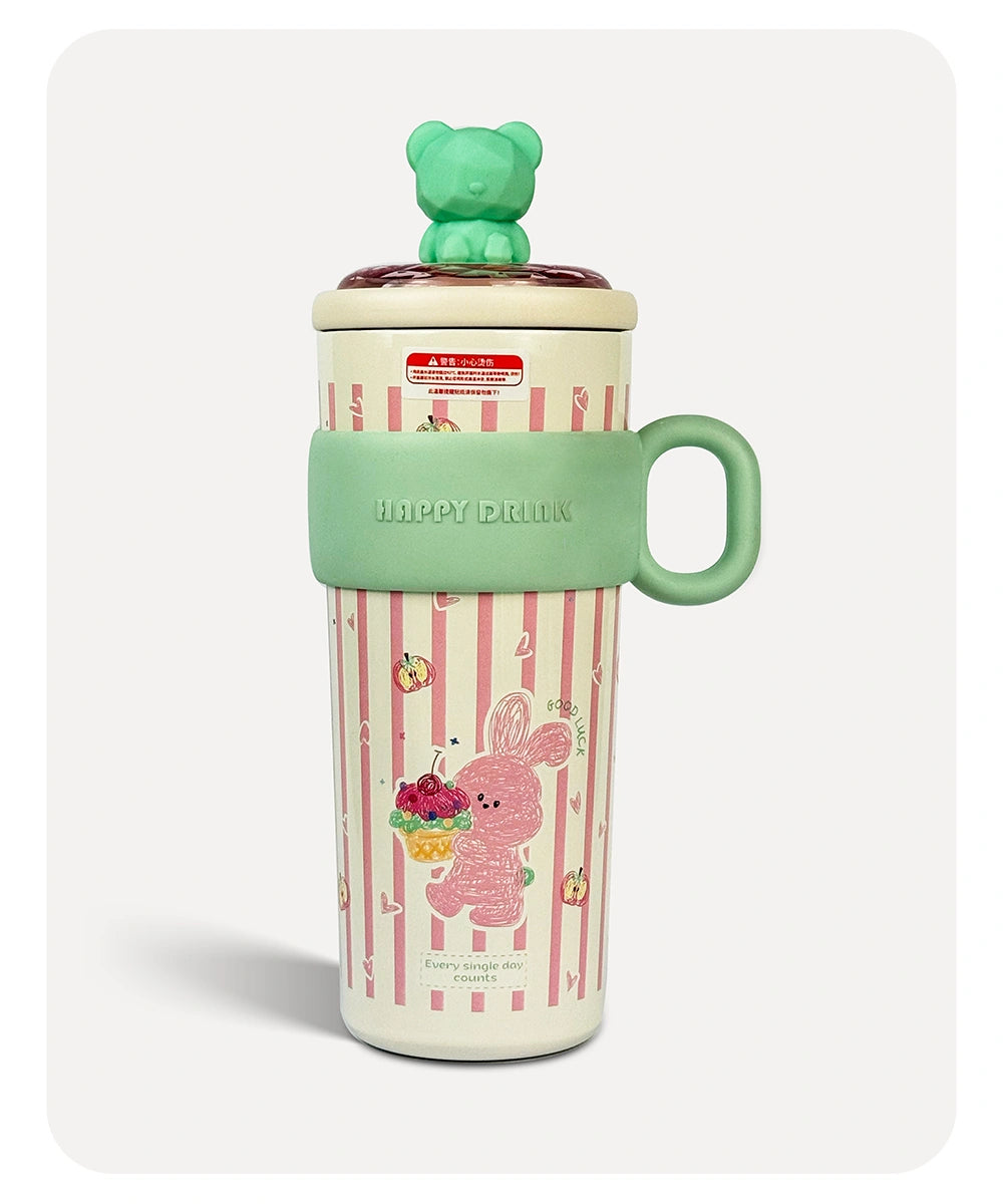 Happy Drink Vacuum Bottle - Green - 630ml