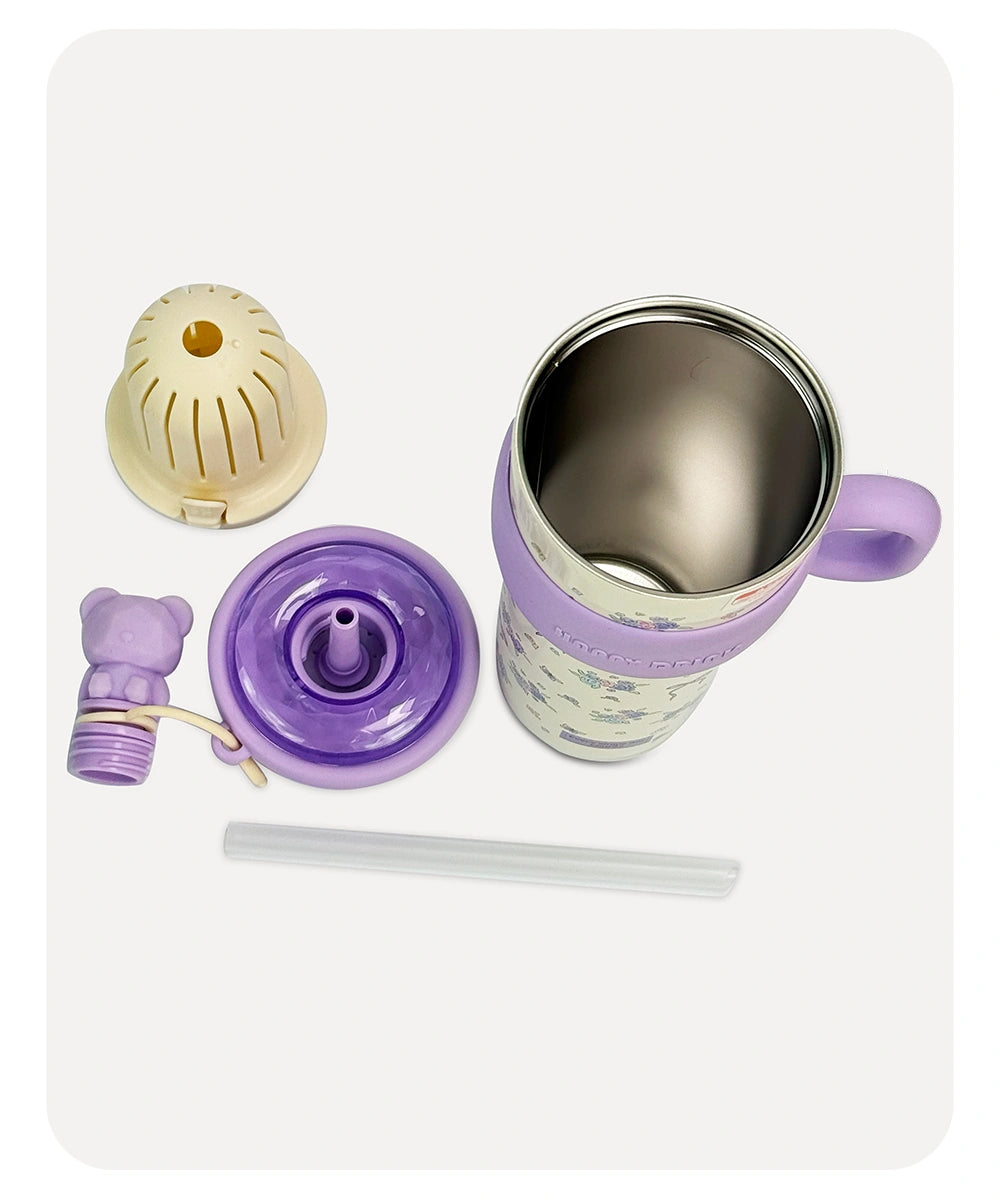 Happy Drink Vacuum Bottle - Purple - 630ml