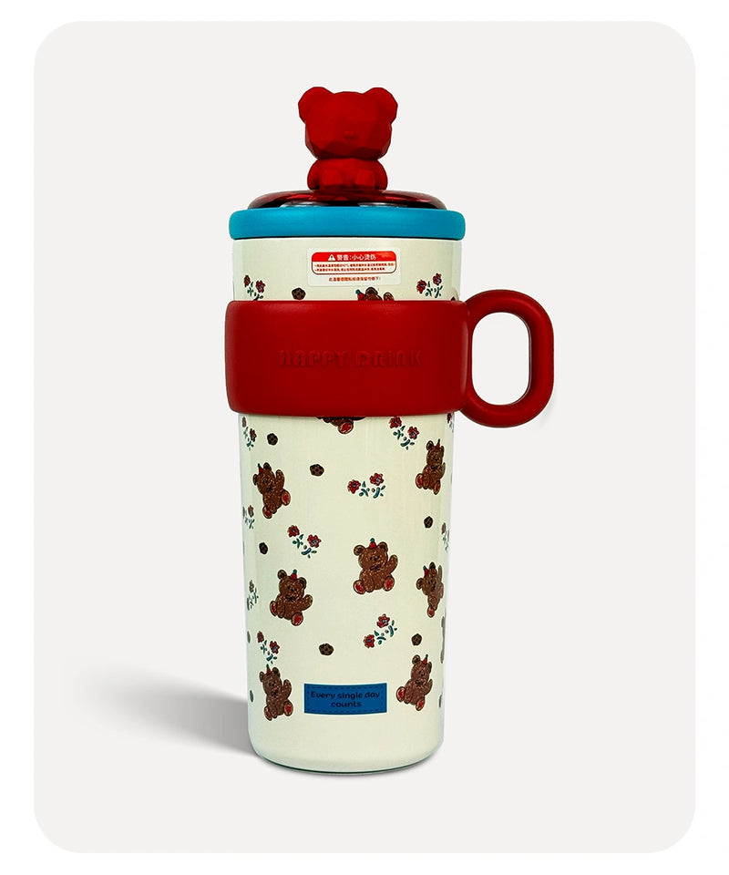 Happy Drink Vacuum Bottle - Red - 630ml