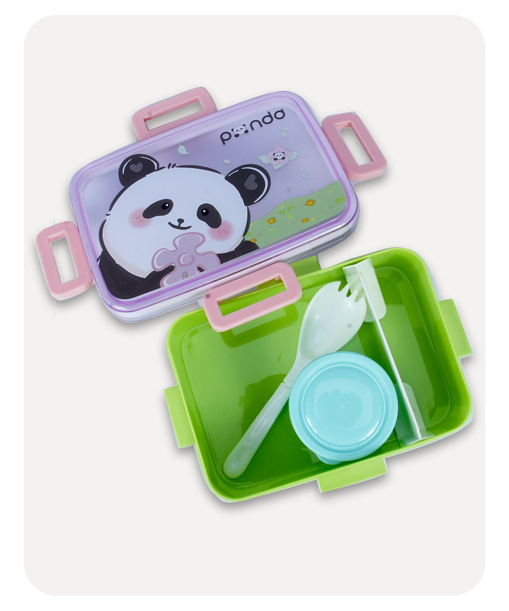 Panda Lunch Box - Pink Green