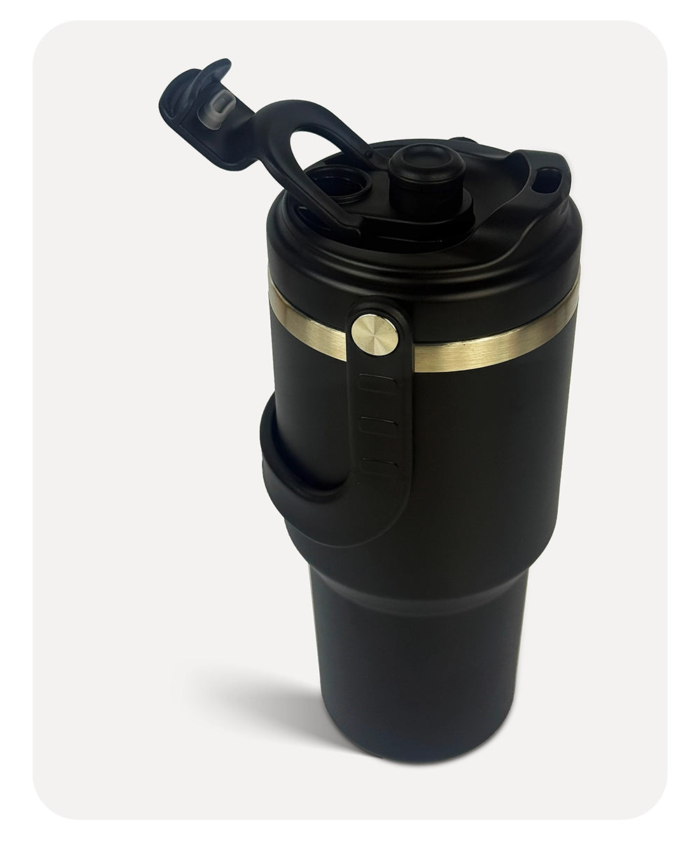 Penguin Double Vacuum Bottle - Black - 900ml