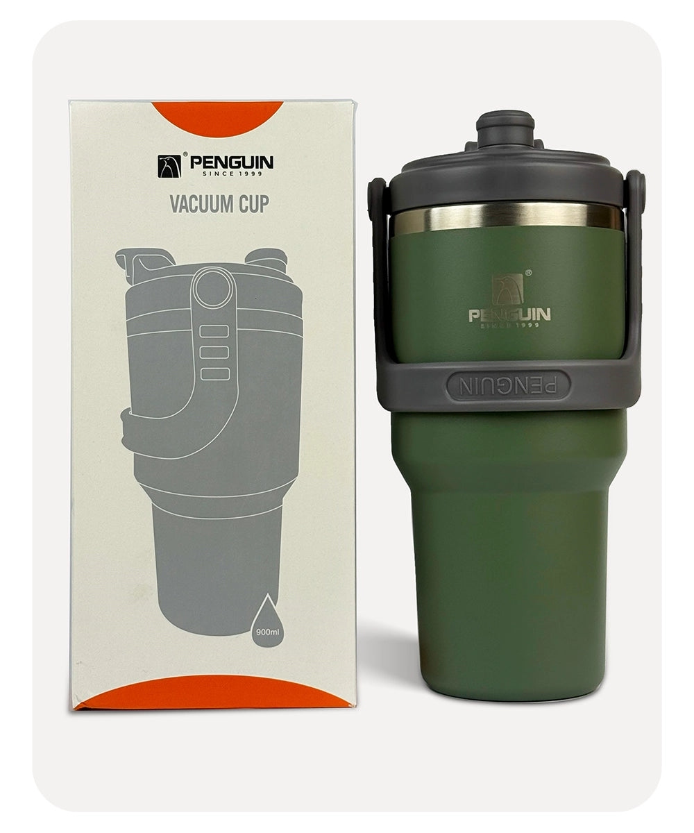 Penguin Double Vacuum Bottle - Green - 900ml
