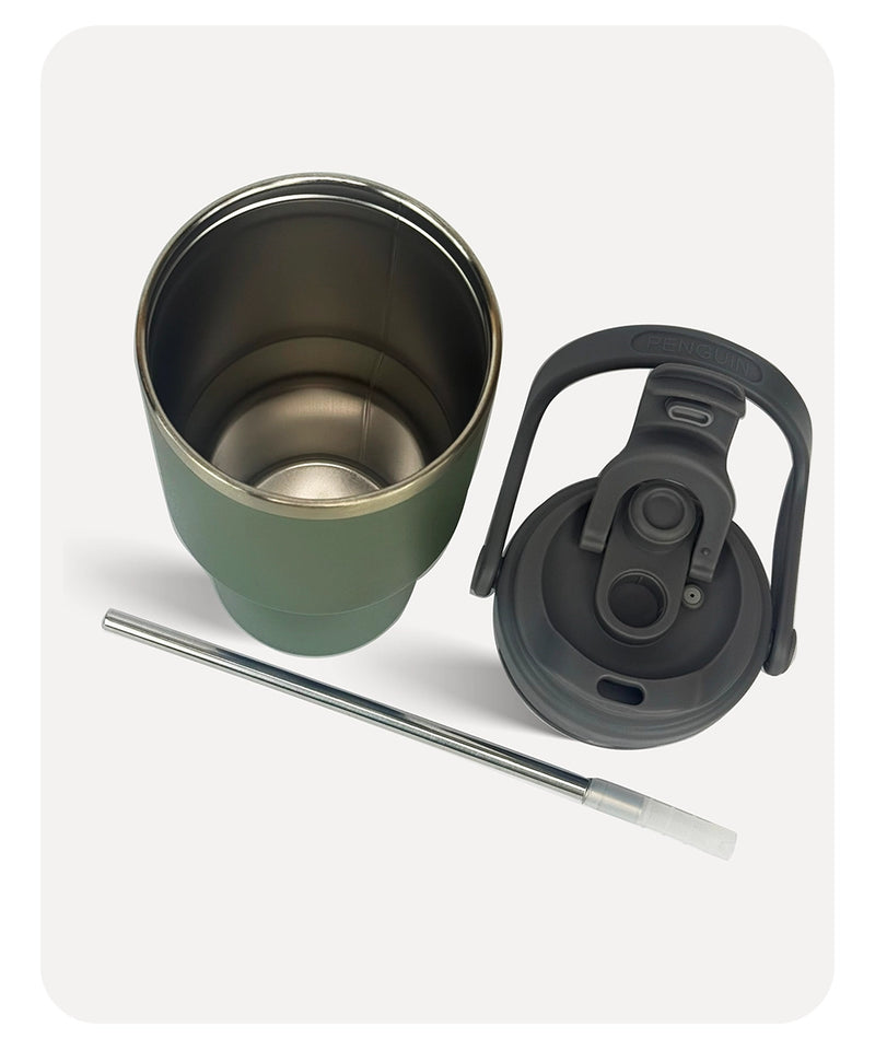 Penguin Double Vacuum Bottle - Green - 900ml