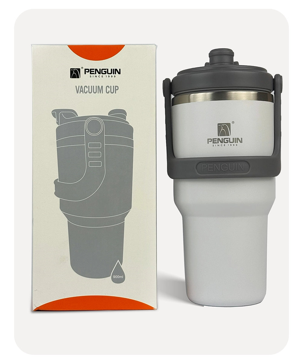 Penguin Double Vacuum Bottle - White - 900ml