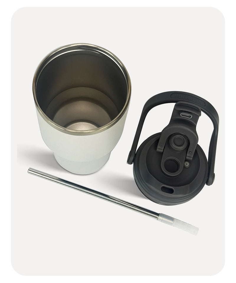 Penguin Double Vacuum Bottle - White - 900ml