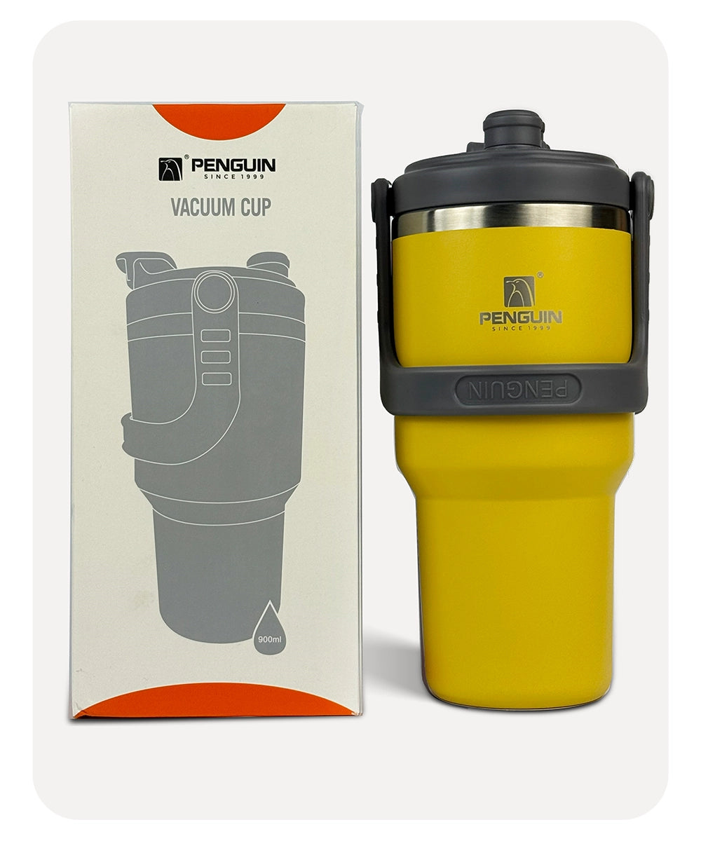 Penguin Double Vacuum Bottle - Yellow - 900ml