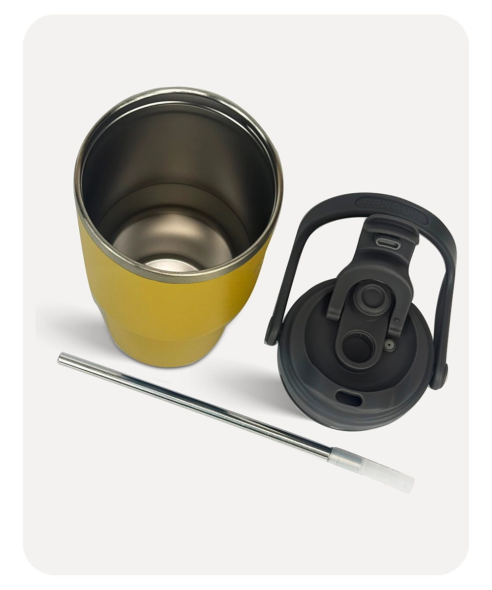 Penguin Double Vacuum Bottle - Yellow - 900ml