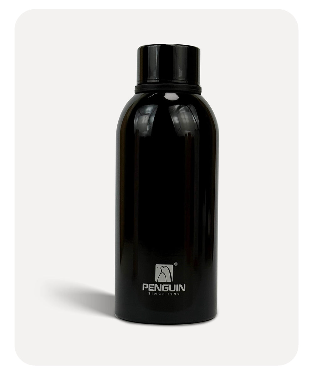 Penguin Round Vacuum Bottle - Black - 500ml
