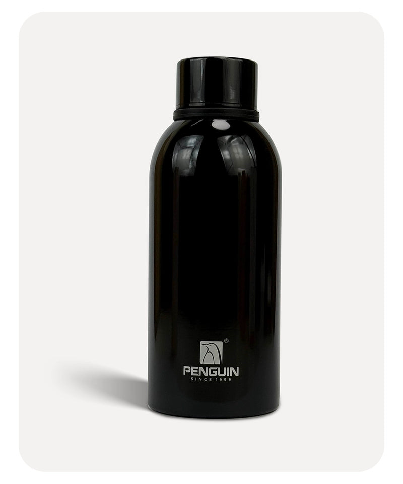 Penguin Round Vacuum Bottle - Black - 500ml