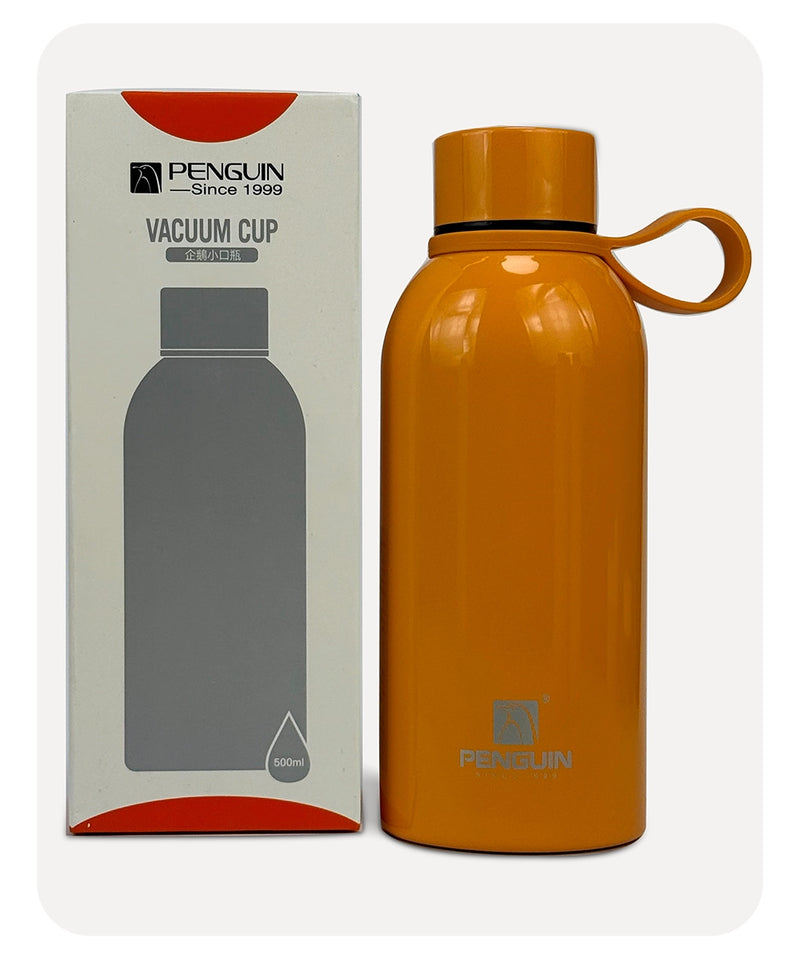 Penguin Round Vacuum Bottle - Orange - 500ml