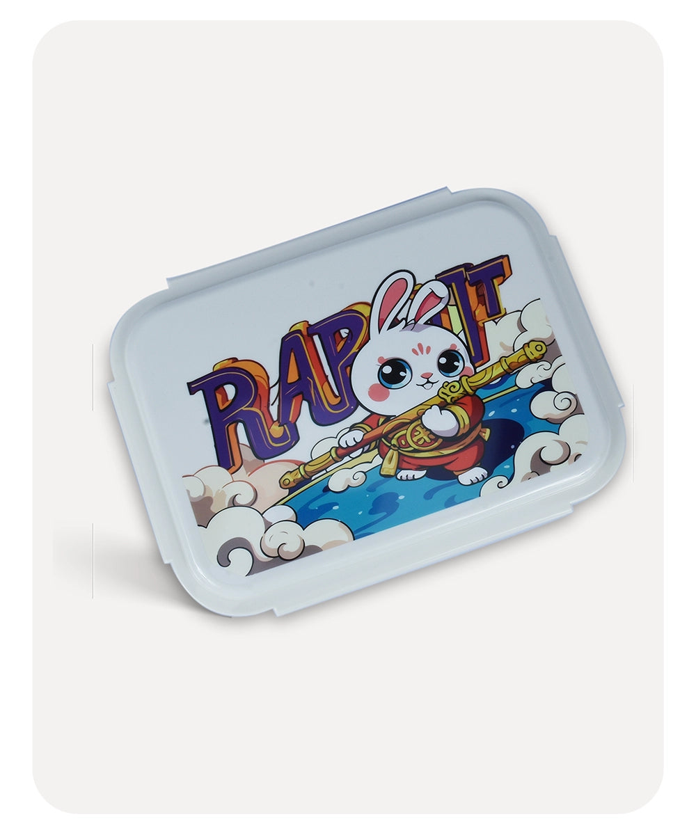 Rabbit Cute Lunch Box - Offwhite Purple