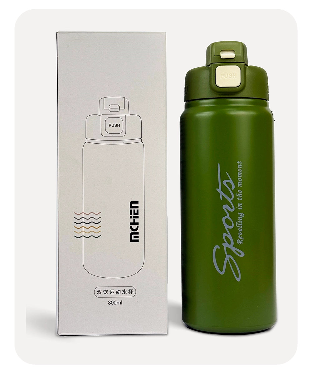 Sports Vacuum Bottle - Green - 800ml