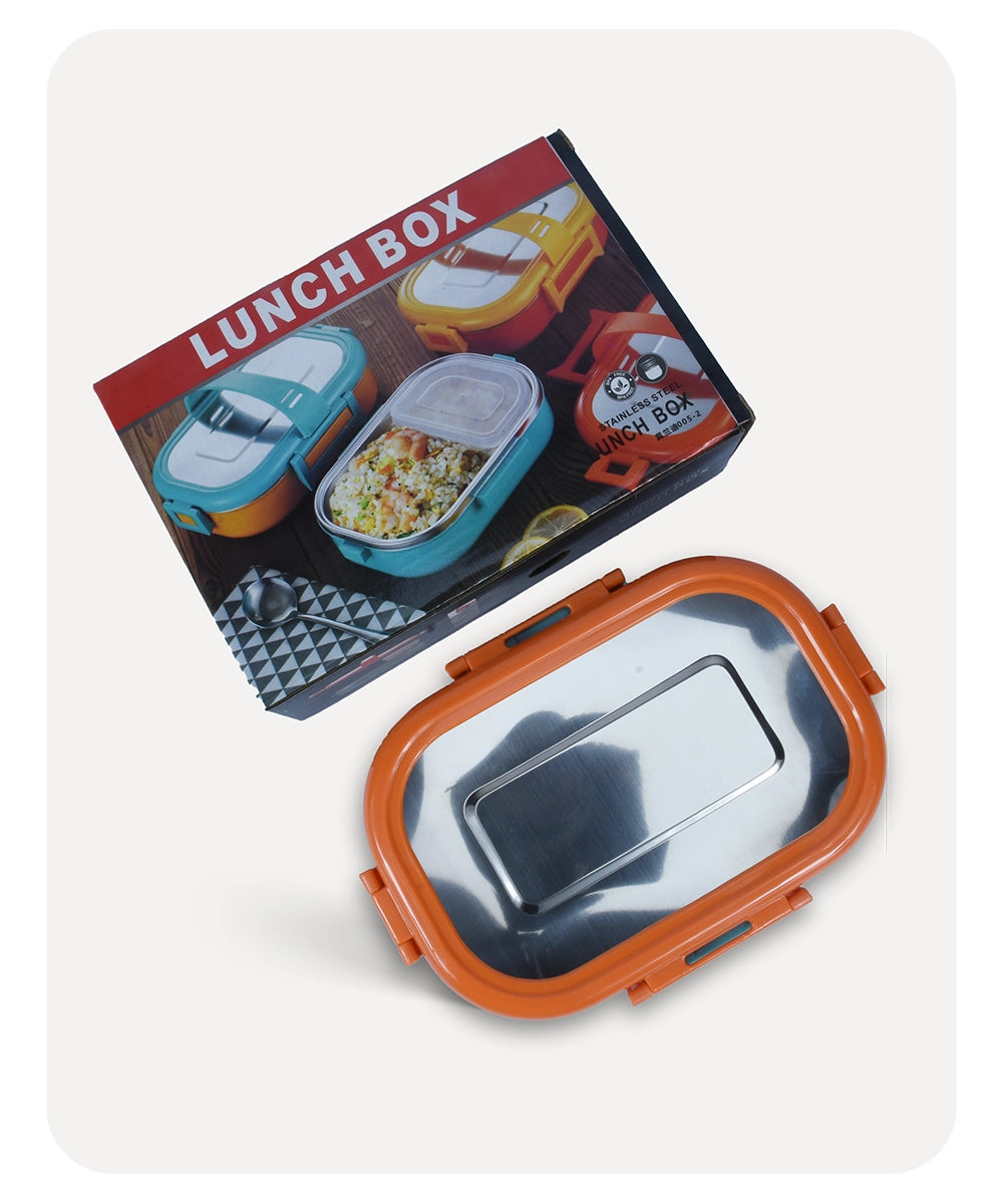 Stainless Steel Lunch Box - Orange