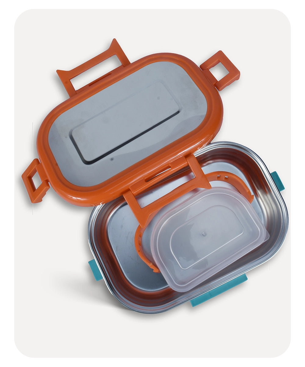 Stainless Steel Lunch Box - Orange