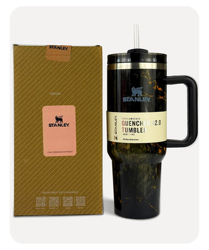 Stanley Quencher H2.0 Tumbler - Black Marble - 40 0Z | 1.18L