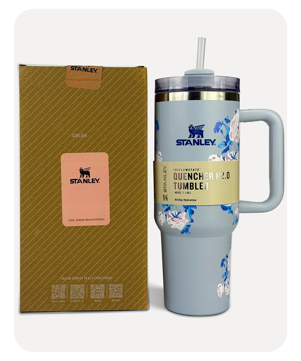 Stanley Quencher H2.0 Tumbler - Blue Flower - 40 0Z | 1.18L