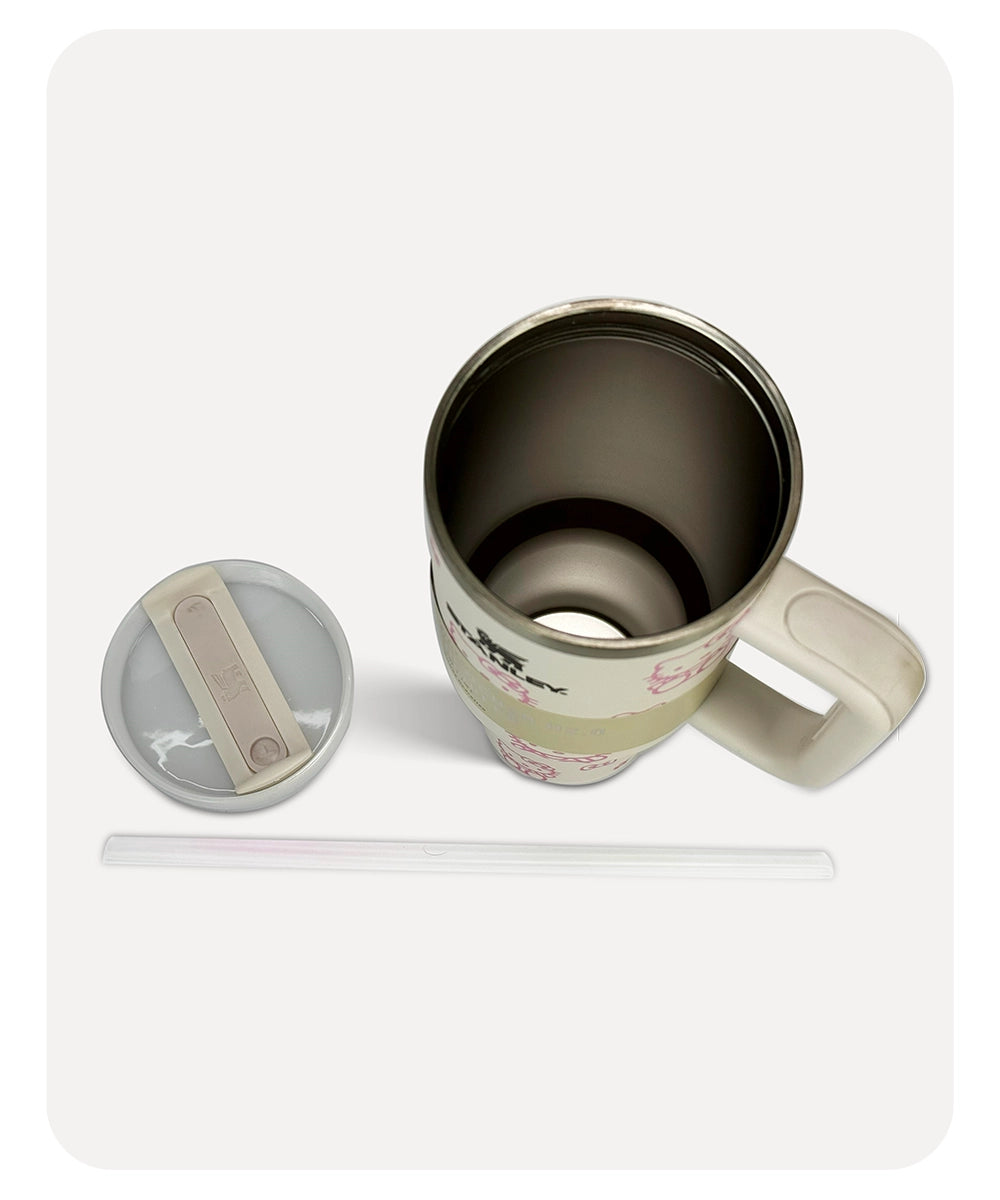 Stanley Quencher H2.0 Tumbler - Lite Pink Kitty - 40 0Z | 1.18L