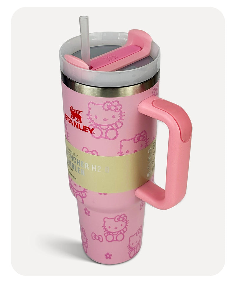 Stanley Quencher H2.0 Tumbler - Pink Kitty - 40 0Z | 1.18L