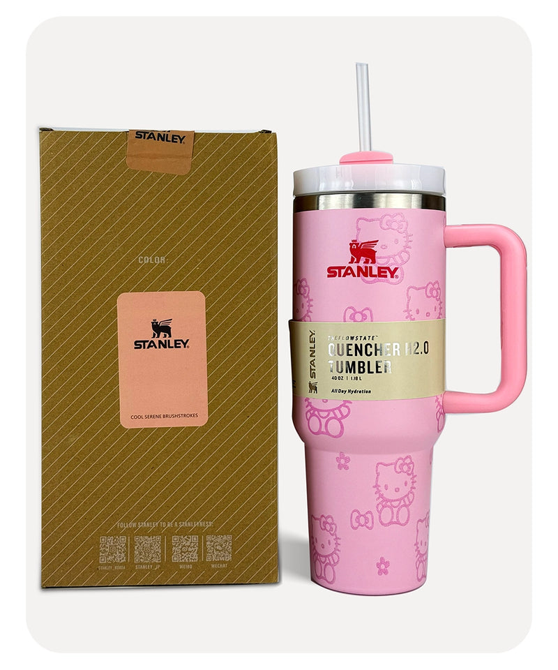 Stanley Quencher H2.0 Tumbler - Pink Kitty - 40 0Z | 1.18L
