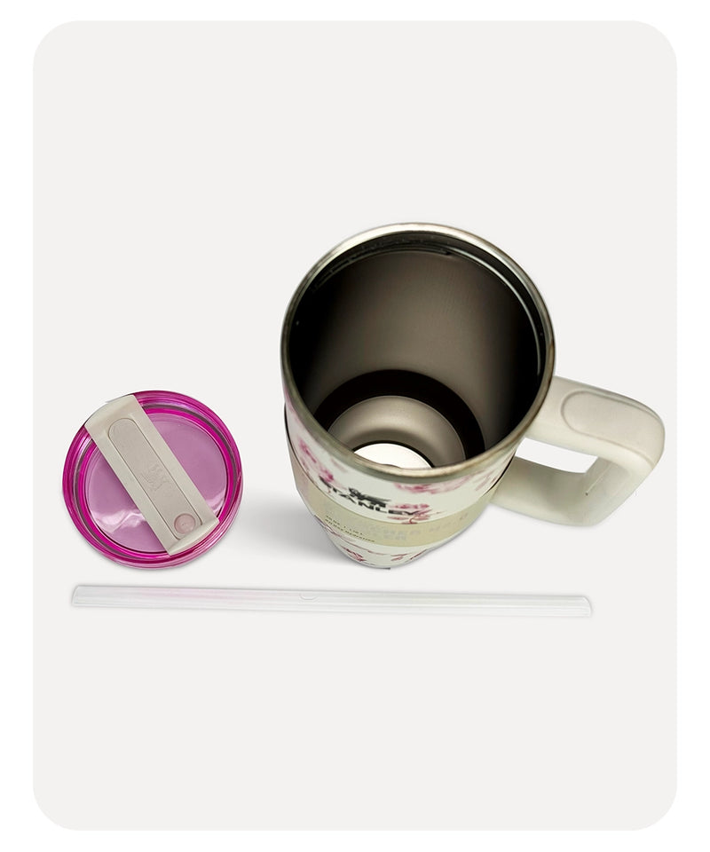 Stanley Quencher H2.0 Tumbler - Lite Pink Flower - 40 0Z | 1.18L