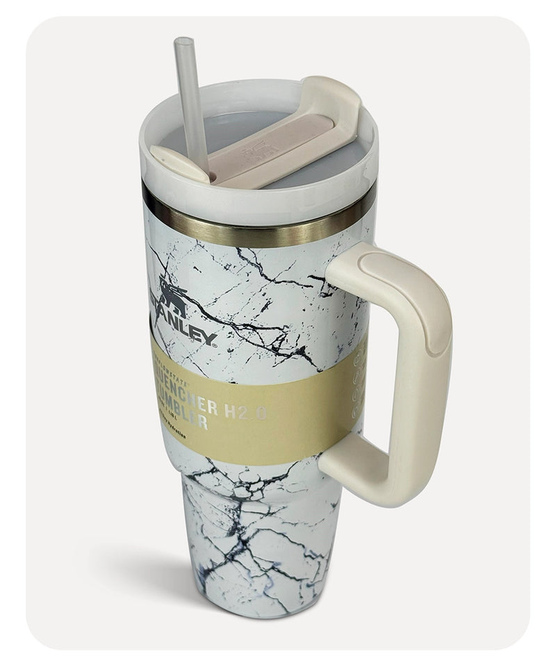 Stanley Quencher H2.0 Tumbler - Offwhite Marble - 40 0Z | 1.18L