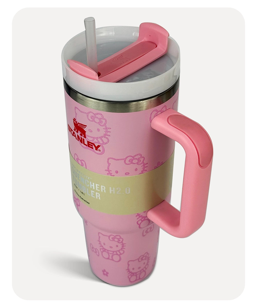 Stanley Quencher H2.0 Tumbler - Pink Kitty - 40 0Z | 1.18L