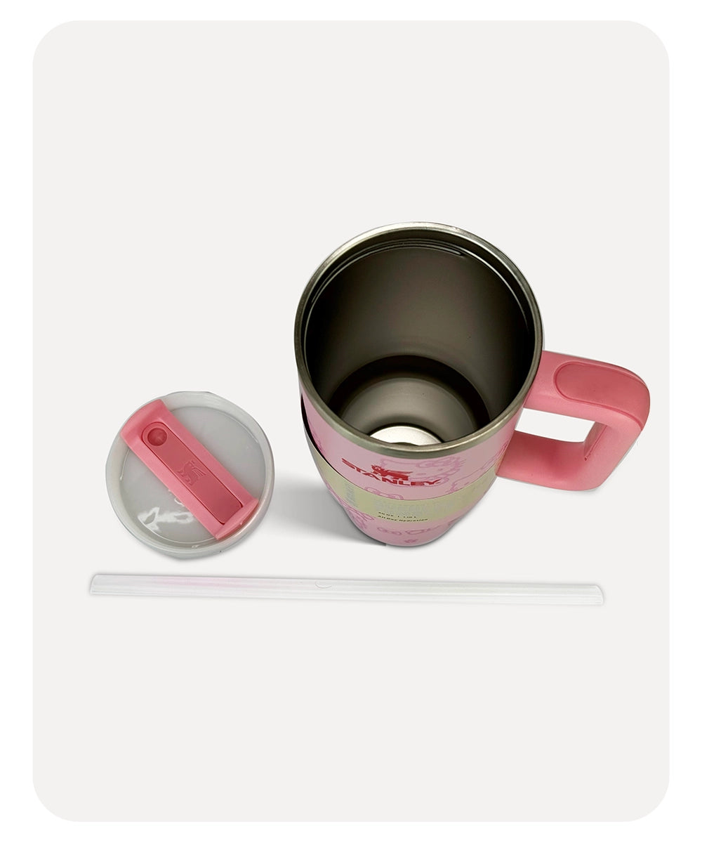 Stanley Quencher H2.0 Tumbler - Pink Kitty - 40 0Z | 1.18L