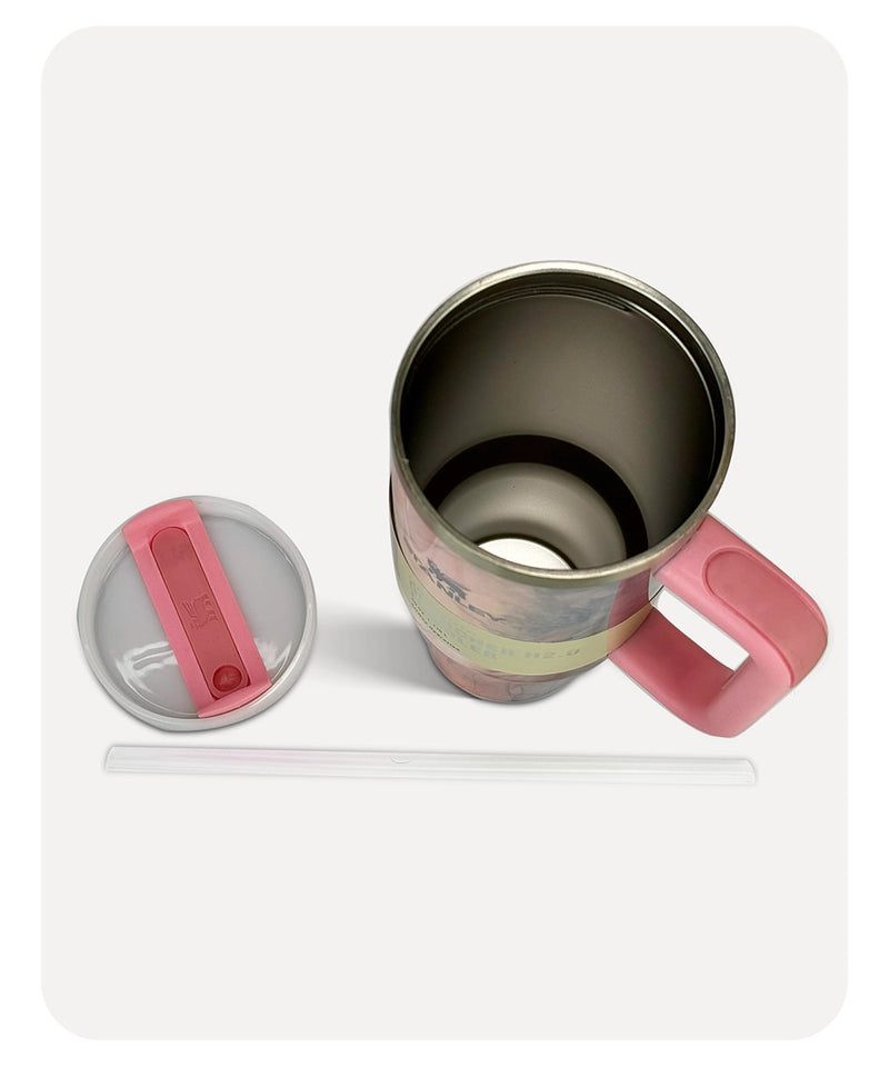 Stanley Quencher H2.0 Tumbler - Pink Marble - 40 0Z | 1.18L