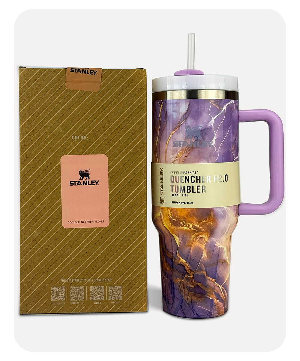 Stanley Quencher H2.0 Tumbler - Purple Marble - 40 0Z | 1.18L