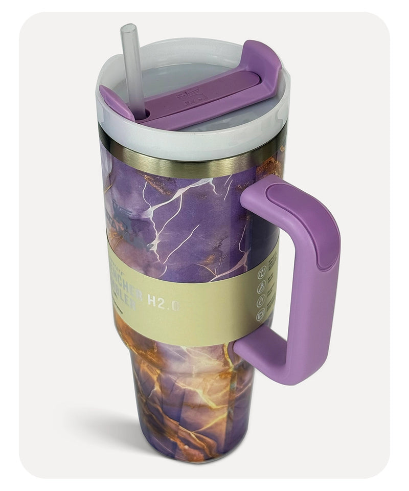 Stanley Quencher H2.0 Tumbler - Purple Marble - 40 0Z | 1.18L