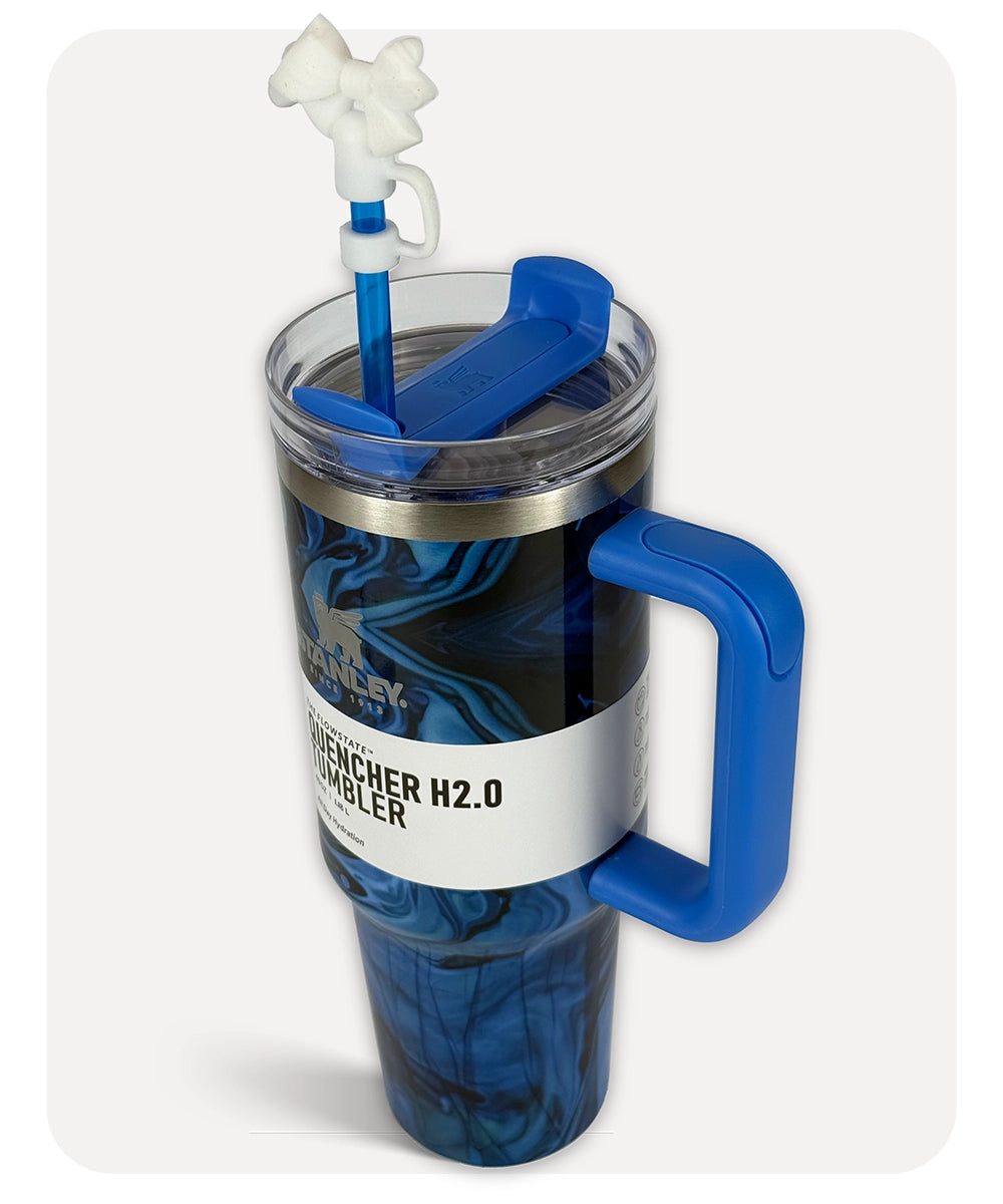 Stanley Quencher H2.0 Tumbler - Dark Blue Marble - 40 0Z | 1.18L