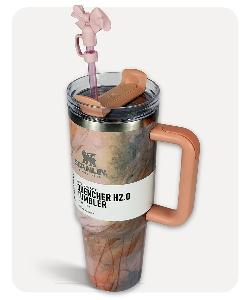 Stanley Quencher H2.0 Tumbler - Pink Marble - 40 0Z | 1.18L