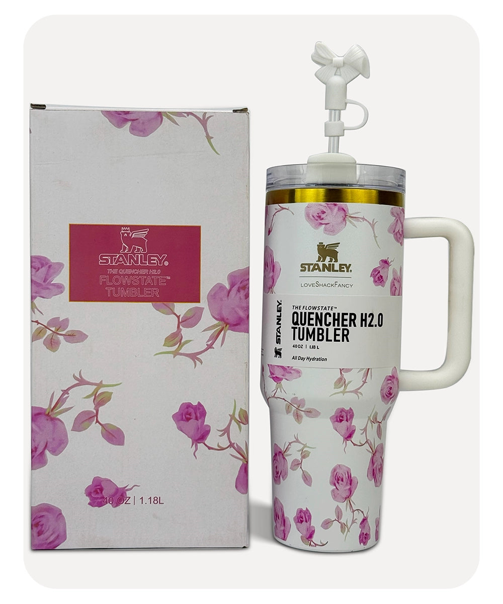 Stanley x FlowState - White Floral Pink - 40-OZ - 1.18L