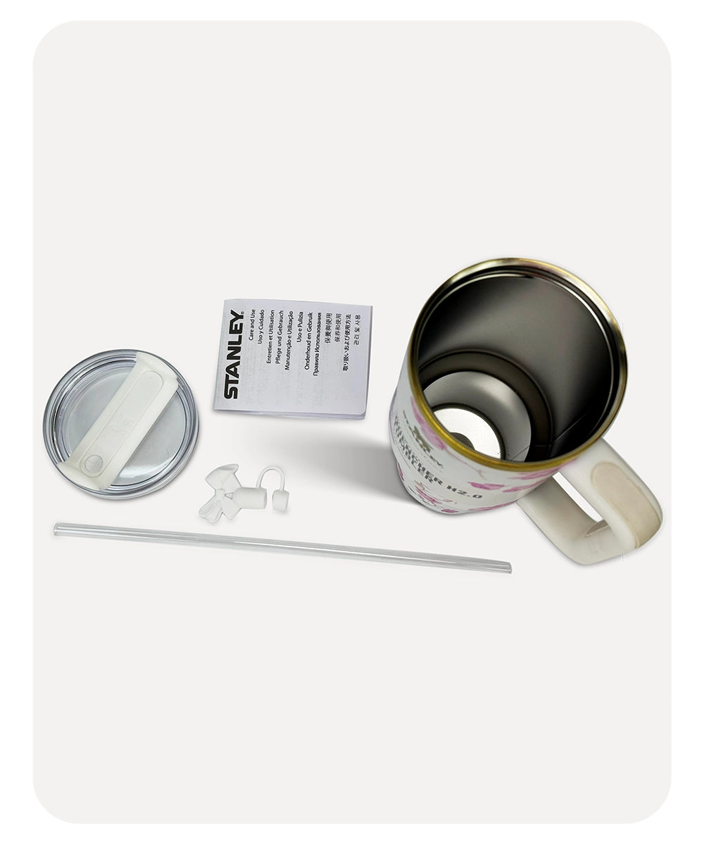 Stanley x FlowState - White Floral Pink - 40-OZ - 1.18L