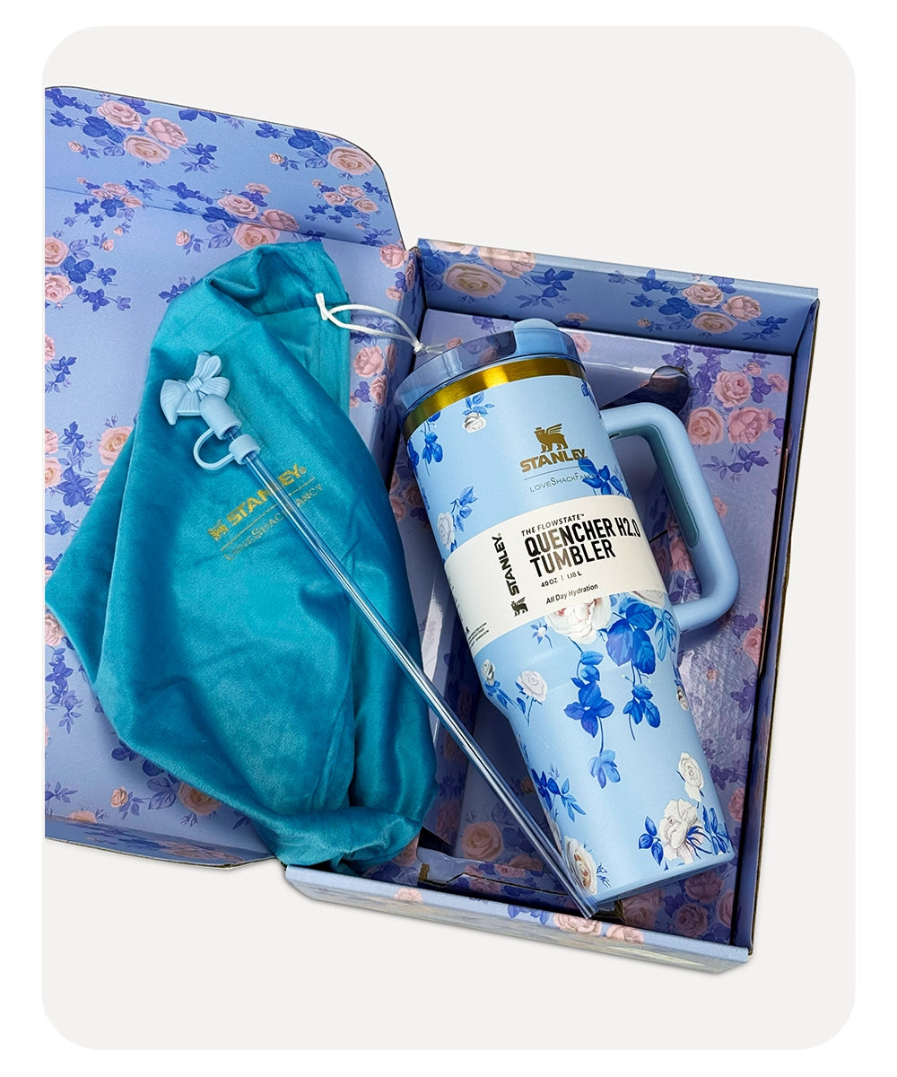 Stanley x LoveShakeFancy - Floral Sky Blue - 40-OZ - 1.18L