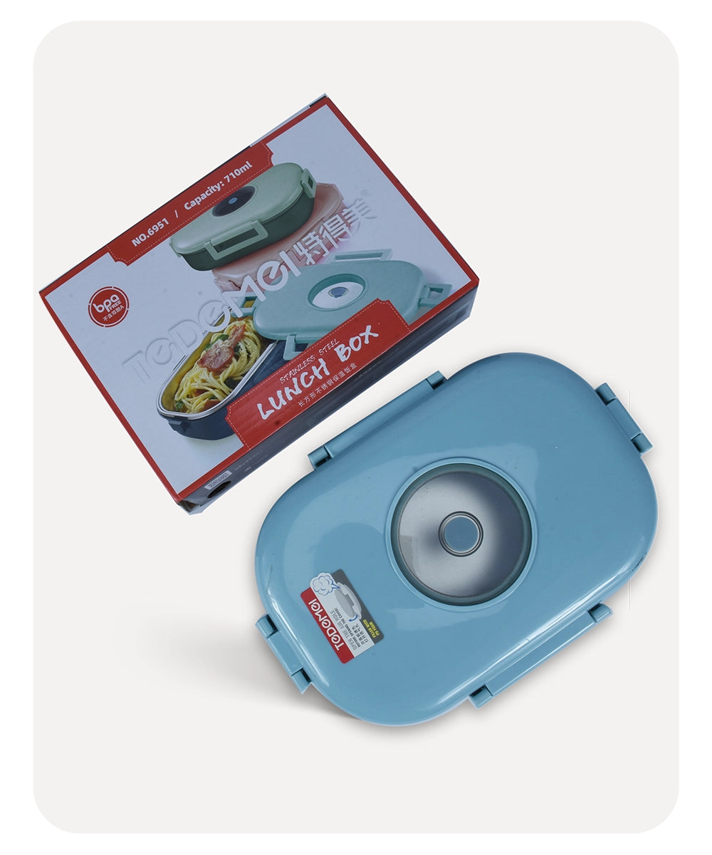 Tedemei Oval Lunch Box - Blue