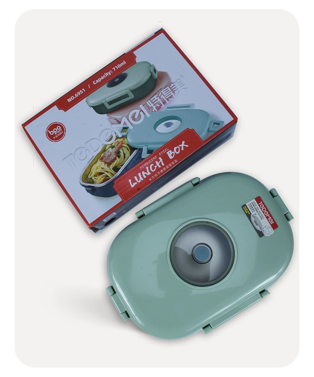 Tedemei Oval Lunch Box - Green