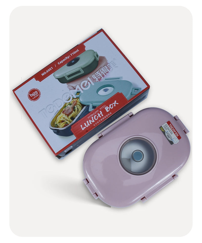 Tedemei Oval Lunch Box - Pink