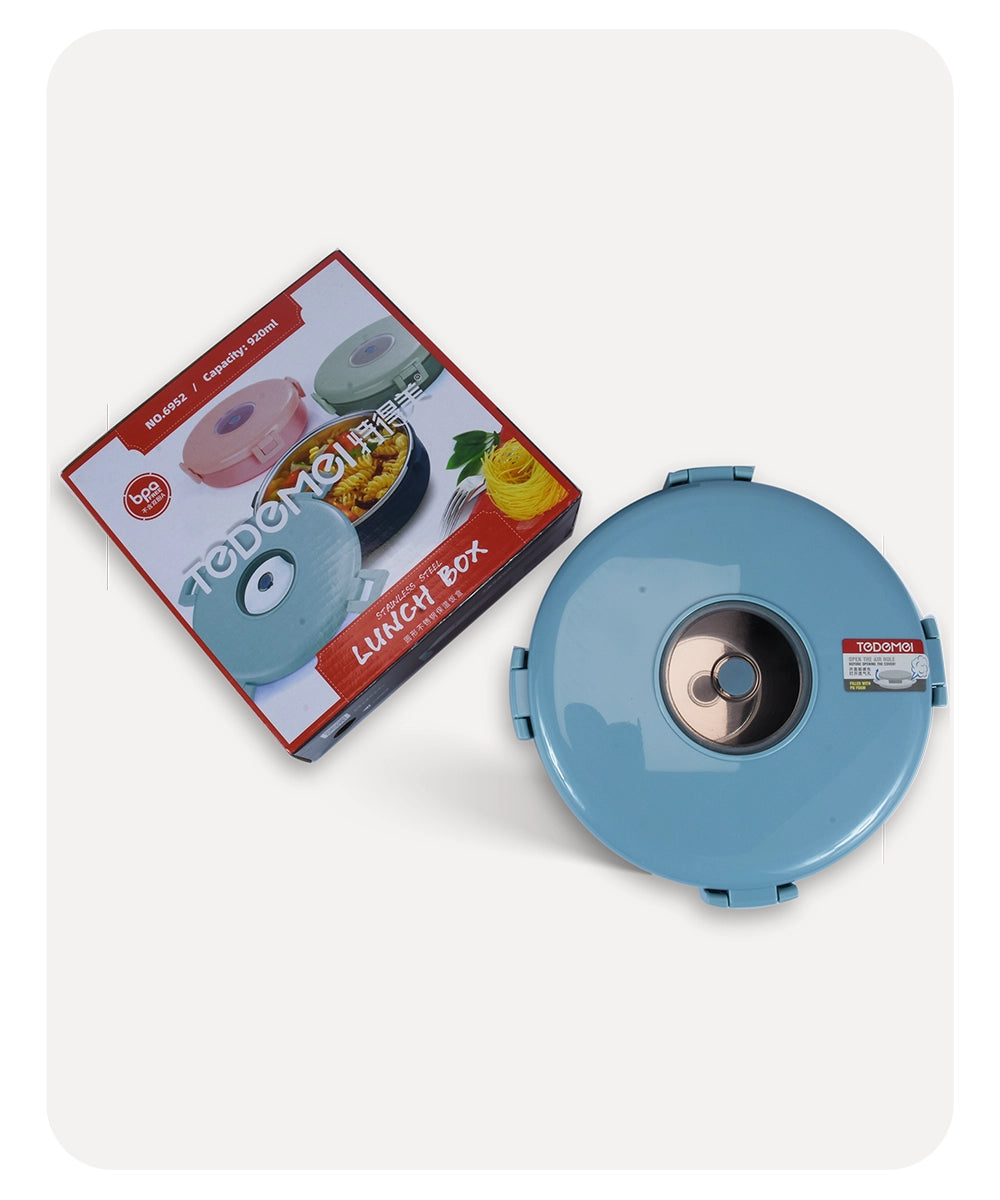 Tedemei Round Lunch Box - Blue