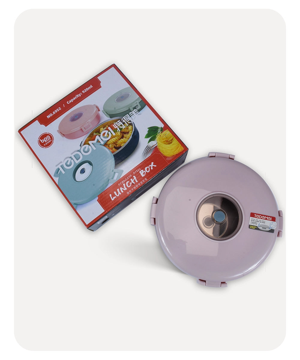 Tedemei Round Lunch Box - Pink