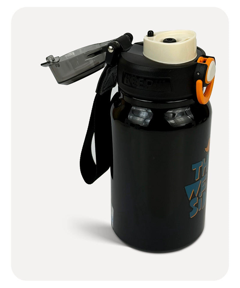 The West Side Vacuum Bottle - Black - 580ml
